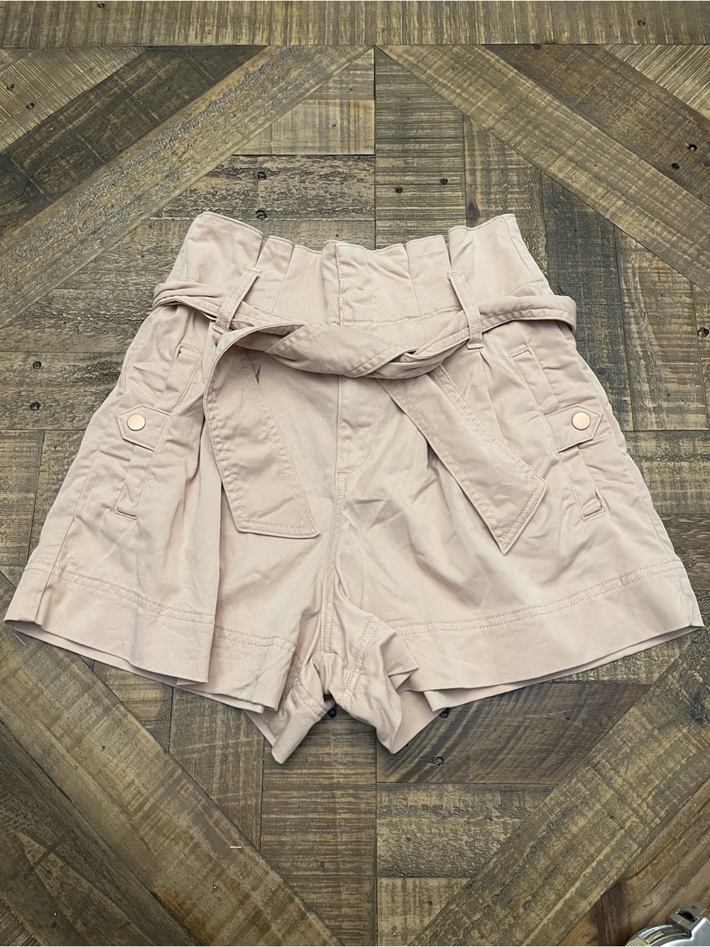 Topshop High-Waisted Paperbag Utility Cargo Shorts
